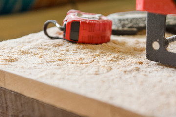 Joiner's tools. Measuring tool for the joiner. Wood processing.