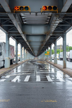 Brooklyn Street And Subway In The Rail