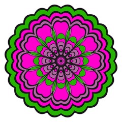 mandala. creative anti-stress floral ornament. vector illustration