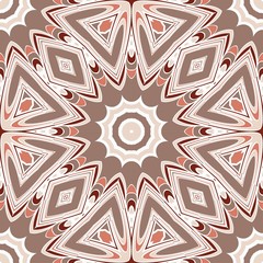 Seamless texture of floral ornament. Vector illustration. For the interior design, printing, web and textile