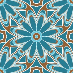 Seamless texture of floral ornament. Vector illustration. For the interior design, printing, web and textile