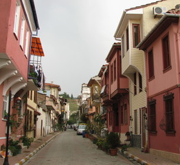 Fototapeta premium A street in Mudanya Bursa