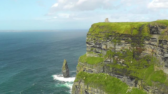 The 214-metre high Cliffs of Moher in County Clare are Ireland's most visited natural attraction.