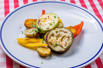grilled vegetables on a plate