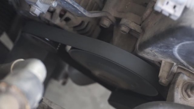 Car belts In engine room