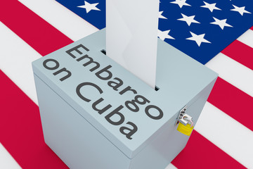 Embargo on Cuba concept