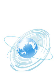 グローバル　ビジネス　地球　世界地図　日本地図　ビジネス背景