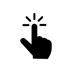 Obraz premium One finger click vector icon