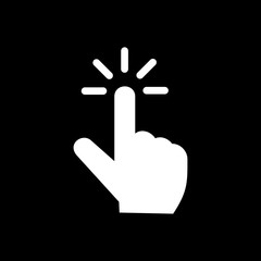 Obraz premium One finger click vector icon