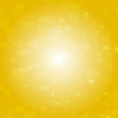 Colorful abstract background with hearts, stars and circles. Simple flat vector illustration.