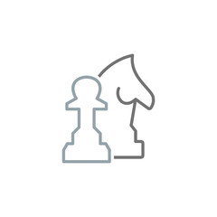 Fototapeta premium Chess Education Logo Icon Design