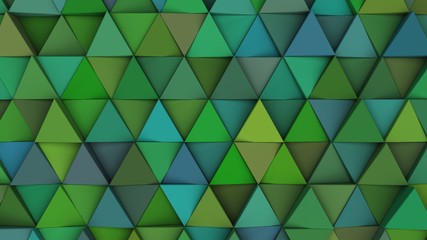 Pattern of green triangle prisms