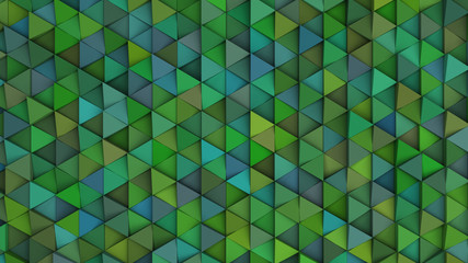 Pattern of green triangle prisms