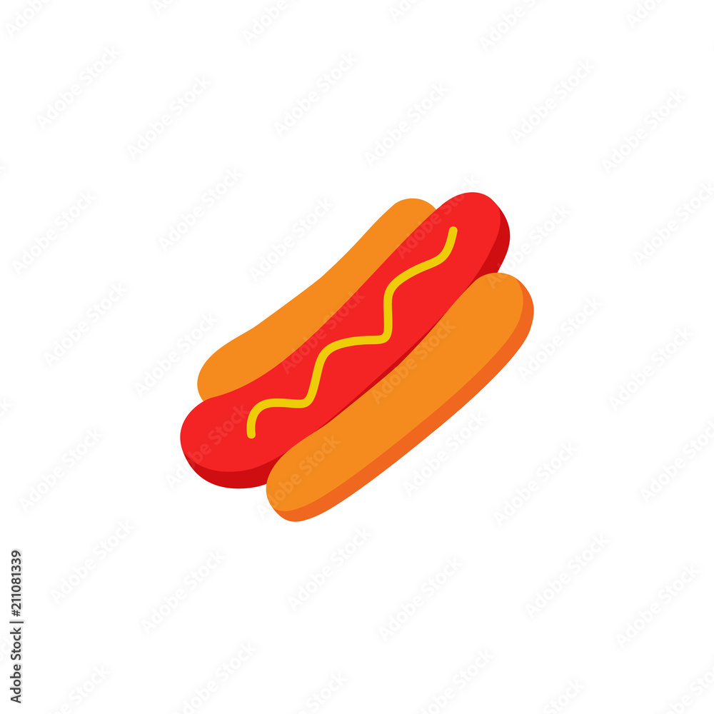 Sticker Hotdog Food And Cake Logo Icon Design