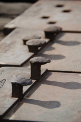 rusty railroad spike