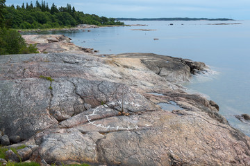 Fototapeta na wymiar Coastline and rocks, Finland