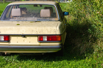 old weathered german famous brand car