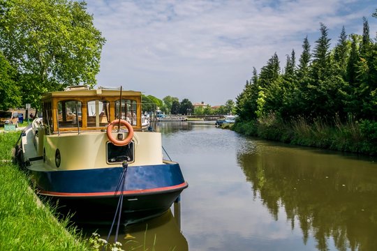 Canal du midi, Aude, Occitanie, France.