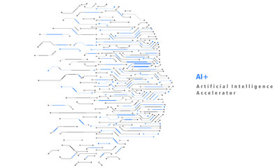 Artificial Intelligence and Big Data, Internet of Things Concept - obrazy, fototapety, plakaty