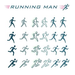 Time-lapse silhouette of a running man