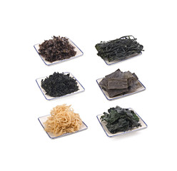 seaweed. dry seaweed on the white background © heinteh