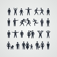 Collection of people silhouettes