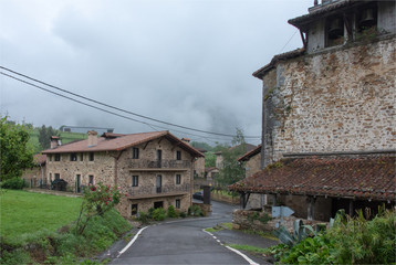 Fototapeta premium le village de Murueta en Asturies dans le nord de l'Espagne