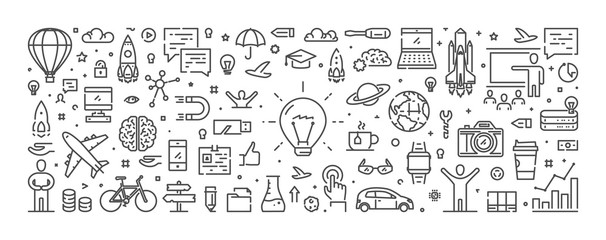 Vector line web concept for big idea