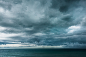 Obraz premium Rain storms are happening at sea,Thailand