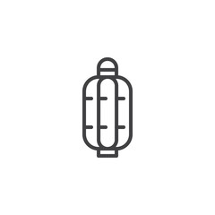 Oriental Paper Lantern outline icon. linear style sign for mobile concept and web design. Japanese lantern simple line vector icon. Symbol, logo illustration. Pixel perfect vector graphics