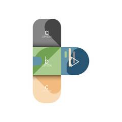 Infographics option and step by step in rounded squares, element of chart, graph, diagram with options, parts, processes