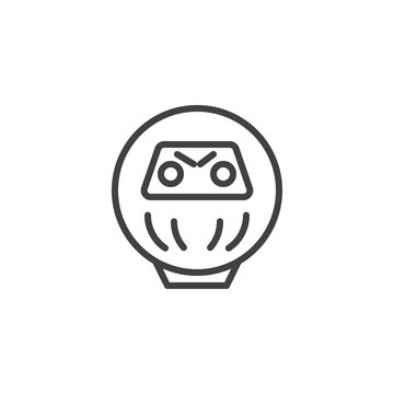 recommend clip art: Daruma doll outline icon. linear style sign for mobile concept and web design. Japanese Dharma doll simple line vector icon. buddhist monk symbol, logo illustration. Pixel perfect vector graphics