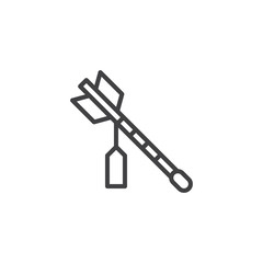 Hamaya Arrow outline icon. linear style sign for mobile concept and web design. Japanese arrow simple line vector icon. Symbol, logo illustration. Pixel perfect vector graphics