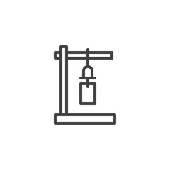 Japanese wind bell outline icon. linear style sign for mobile concept and web design. Wind chime simple line vector icon. Symbol, logo illustration. Pixel perfect vector graphics