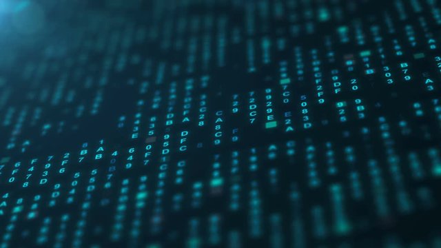 hexadecimal data loopable background