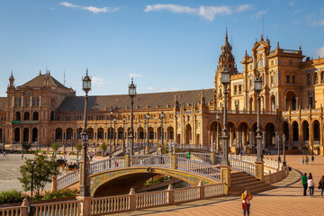 Fototapeta na wymiar Plaza de España in Seville, Spain.