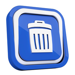 ikona plastikowa 3D niebieski kwadrat pierścień