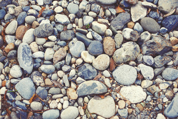 Sea pebble / sea stones background/ beach rocks