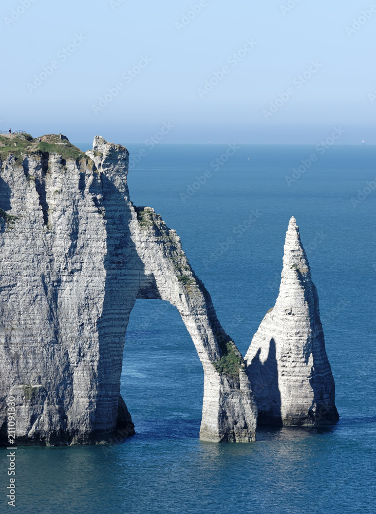 Poster Porte d'Aval et Falaise d'Etretat