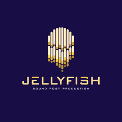 Jellyfish abstract logo vector templateq