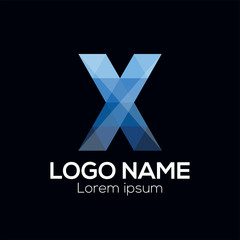 X Letter Logo vector template. Colorful letter X logo vector template