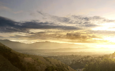 Beautiful view from mountain peak