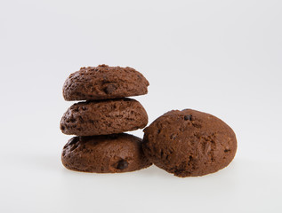Fototapeta na wymiar Cookies or Chocolate chips cookies on background.