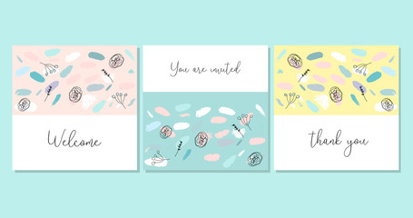 Confetti brush birthday cards