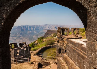 Cercles muraux Travaux détablissement Raigad Fort, Maharastra, Inde