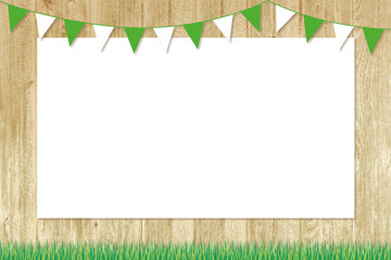 green and white bunting template