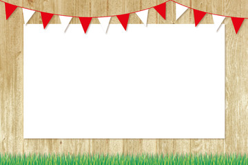 red and white bunting template