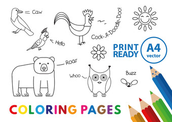 Funny Animals Coloring Book