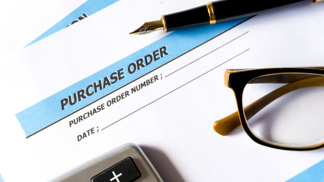 Purchase order for procurement order document of business