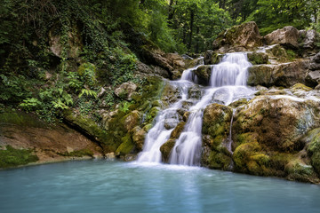 Fototapeta na wymiar Beautiful Forest Waterfall